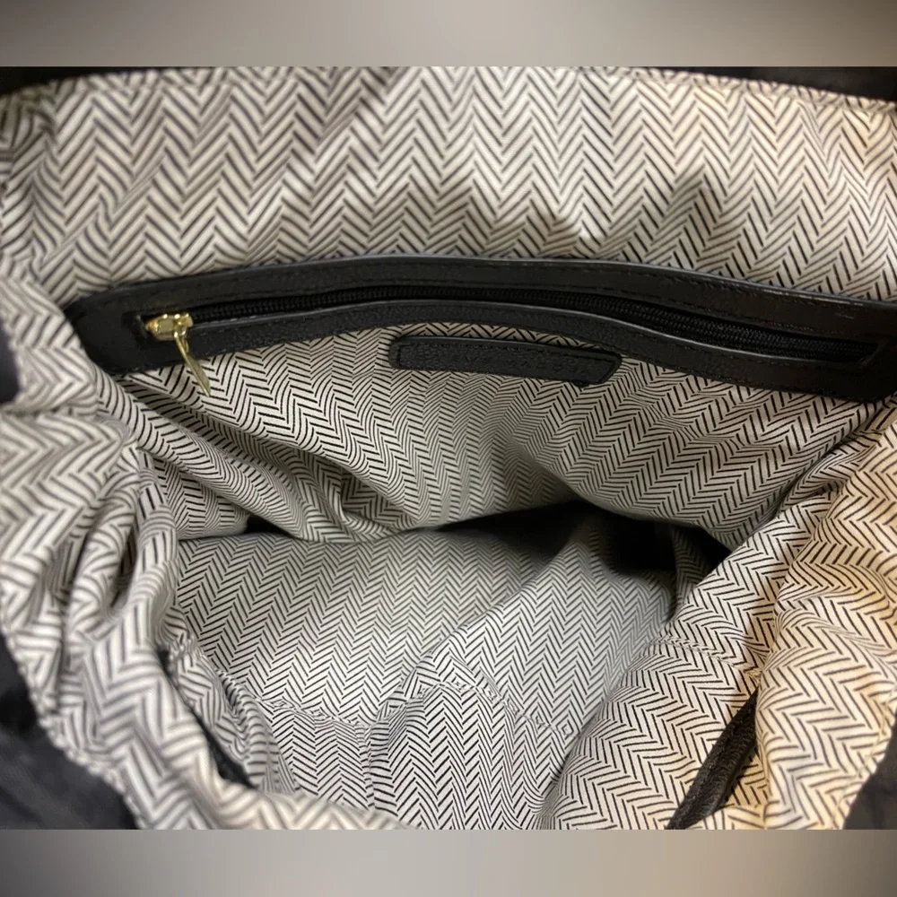 Steve Madden Black Backpack with Gold Buckles